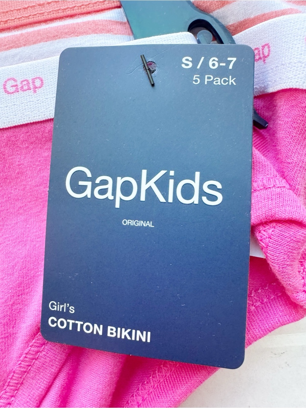 Gap Girl New 5-pack Multi colored Cotton Bikini Briefs Size S NWT - Picture 9 of 12